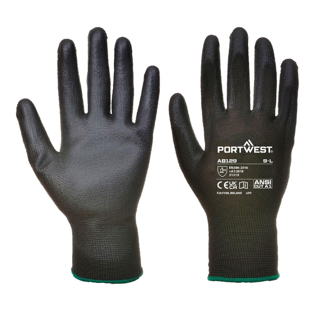 PU Palm Glove (288 Pairs), L, R, Black