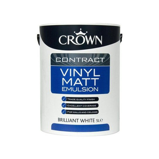 CROWN CONTRACT VINYL MATT BRILLIANT WHITE 5l 5090763