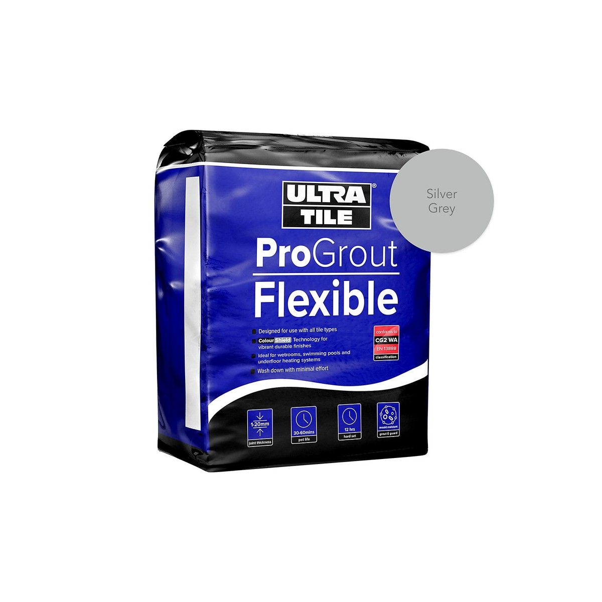 INSTARMAC UTF PROGROUT FLEXIBLE 3kg BAG (1-20mm JOINT) SILVER GREY UTF PG FLEXIBLE S 3