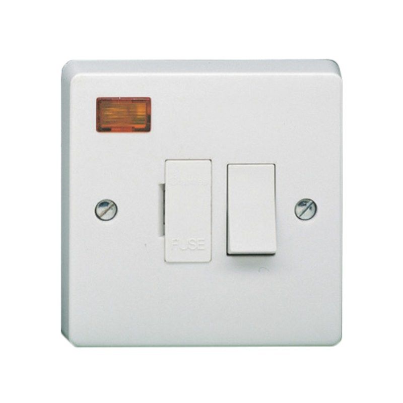 CRABTREE 4827/3 2-POLE SWITCHED FUSED CONNECTION UNIT 13a WITH NEON INDICATOR