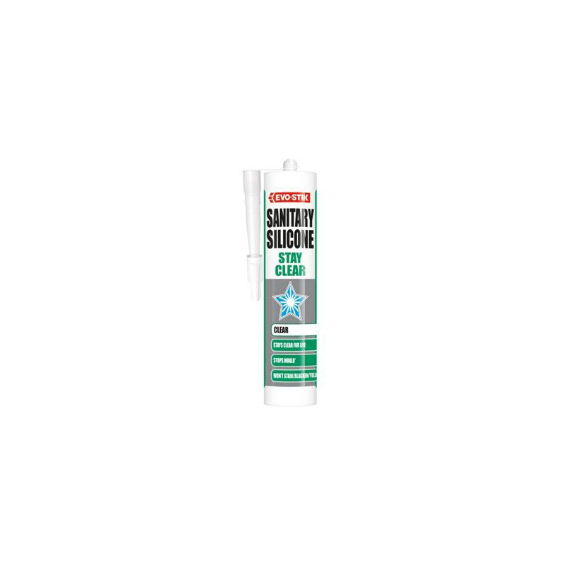 EVO SANITARY SILICONE STAY CLEAR SEALANT 310ml 310ml 30613470