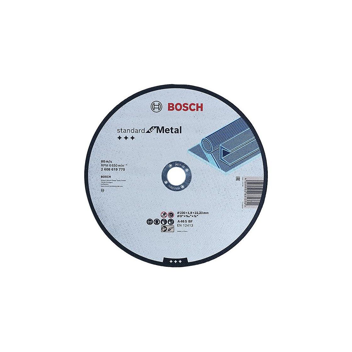 BOSCH 2608619770 METAL THIN STRAIGHT CUTTING DISC 230 x 1.9 x 22.23mm