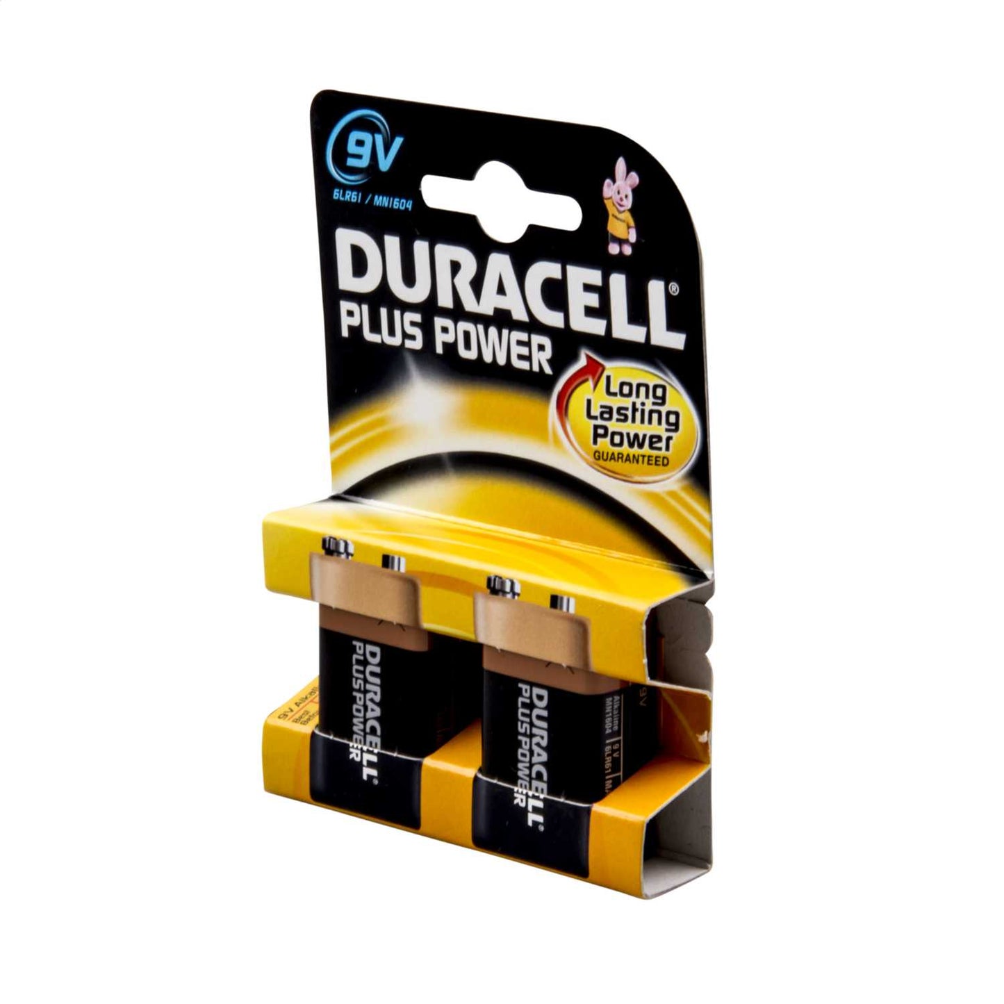 Duracell 9V MN1604 PP3 Alkaline Battery (Pack of 2)