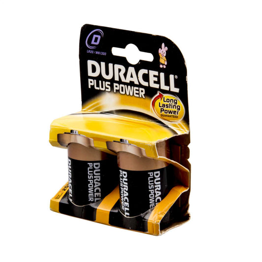 Duracell 1.5V D MN1300 Alkaline Battery (Pack of 2)