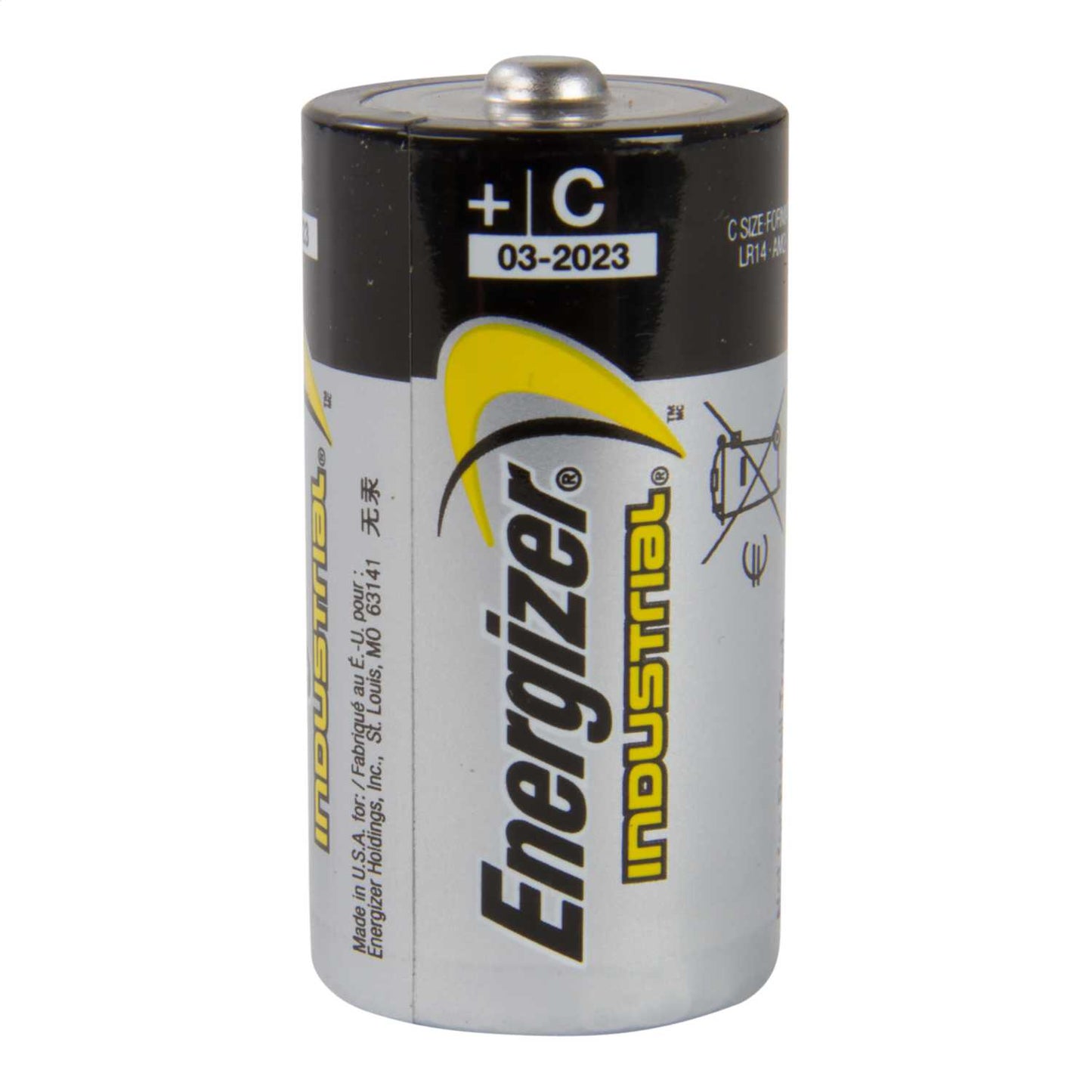 Energizer 1.5V C LR14 Industrial Alkaline Battery (Pack of 12)