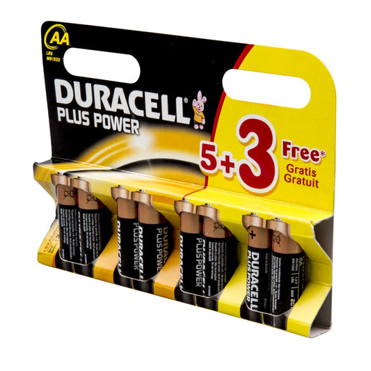 Duracell 1.5V AA MN1500 Alkaline Battery (Pack of 8)