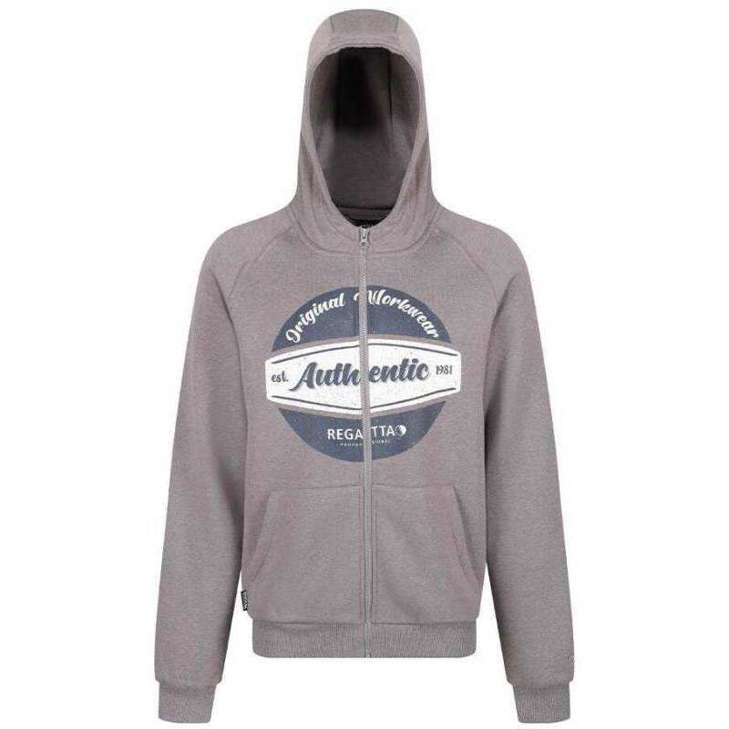 REGATTA TRF702 ORIGINAL FULL ZIP HOODIE ROCK MEDIUM