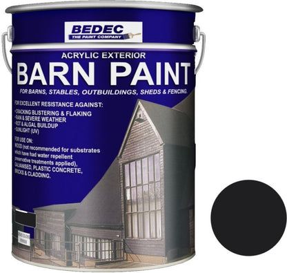BEDEC SEMI GLOSS BARN PAINT 20l BLACK BEDE2AK0003/54