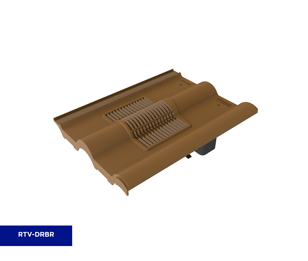 TIMLOC DOUBLE ROMAN ROOF TILE VENT BROWN RTV-DRBR