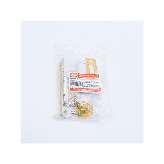 DUFFELLS UNION 3 LEVER MORTICE DEADLOCK 65 x 45mm BRASS 217767B
