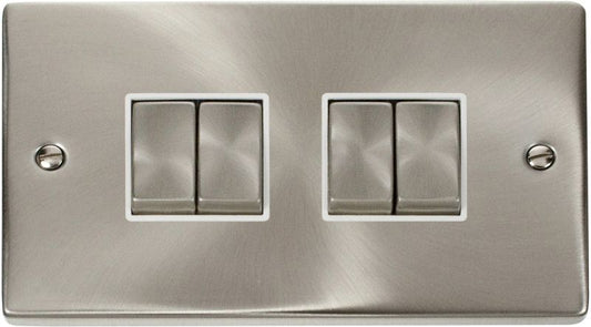CLICK VPSC414WH 4G 2WAY 10A SWITCH SATIN CHROME