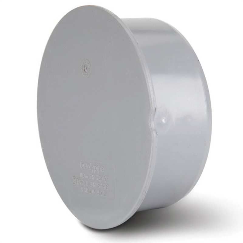 POLYPIPE SOIL SOCKET PLUG 110mm SH46 SH46G GREY