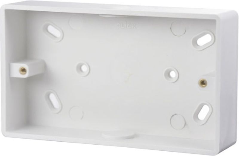 CLICK CMA245 2-GANG PVC BOX 25mm KNOCKOUT