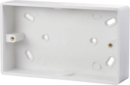 CLICK CMA245 2-GANG PVC BOX 25mm KNOCKOUT