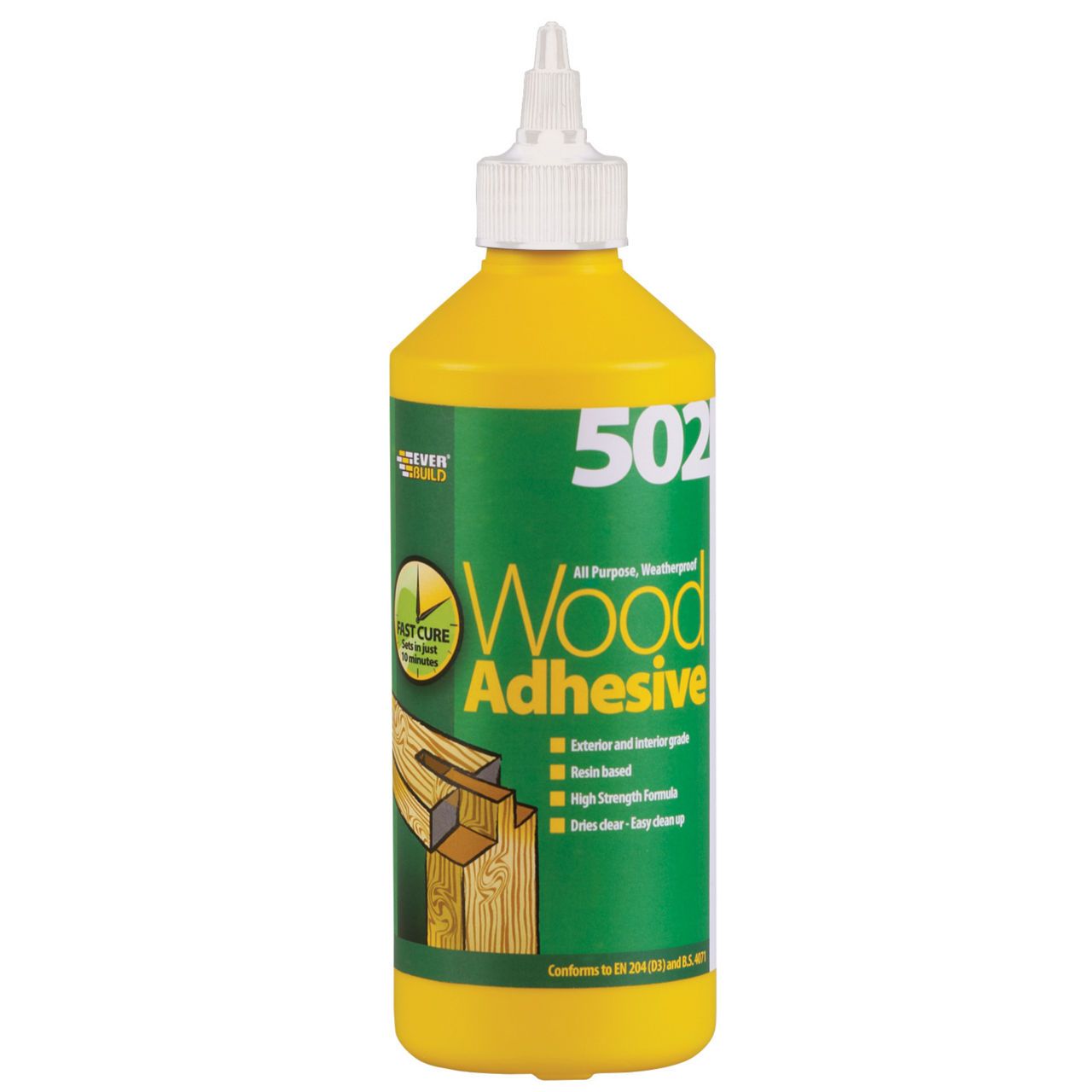 Everbuild 502 Weatherproof Wood Adhesive 250ml WOODBOT250