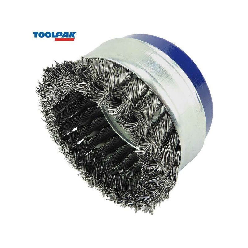 TOOLPAK WB15 TWIST KNOT BRUSH 100mm M14 BORE
