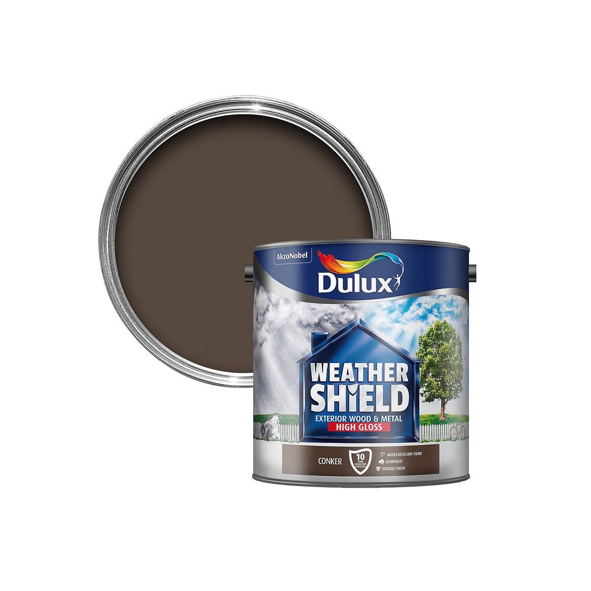 DULUX RETAIL WEATHERSHIELD GLOSS 2.5L CONKER 5090993