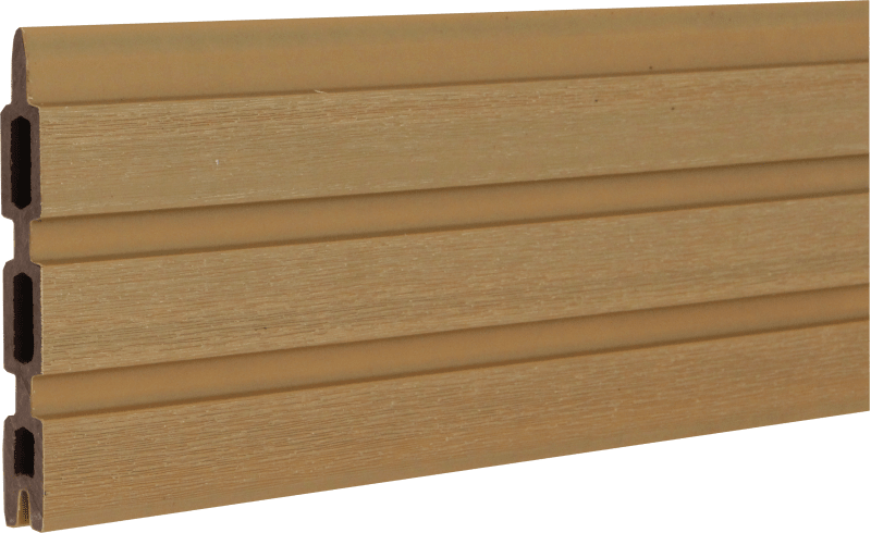 COMPLETE COMPOSITE SLATTED FENCING BOARD 1830 x 161 x 20mm SPICED CEDAR CCSFBSC