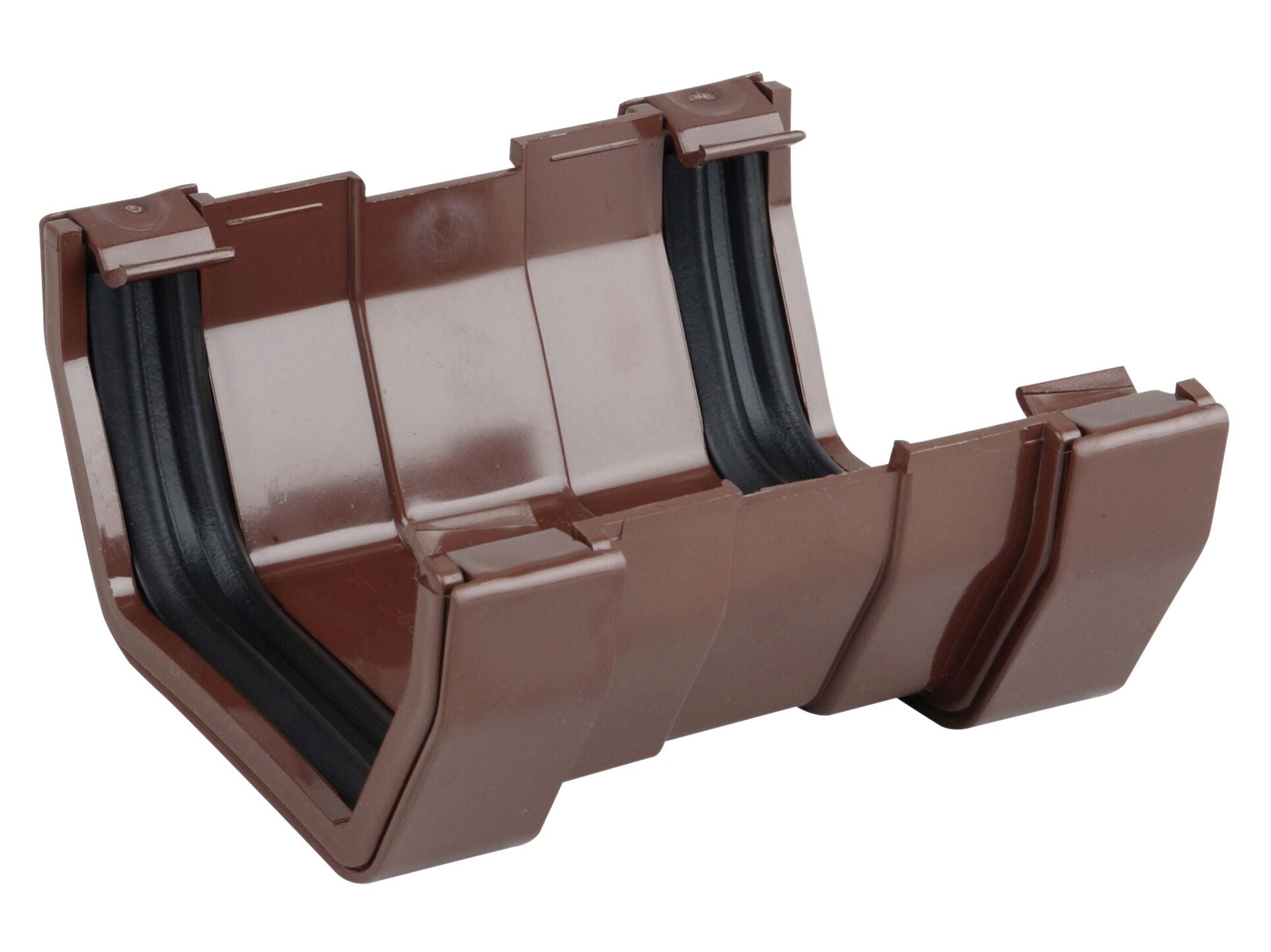 OSMASQUARELINE 4T809 PVCU GUTTER UNION 100mm 4T809N BROWN