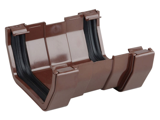 OSMASQUARELINE 4T809 PVCU GUTTER UNION 100mm 4T809N BROWN