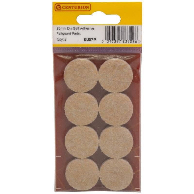 CENTURION SU07P DIAMETER SELF ADHESIVE FELTGUARD PADS 25mm