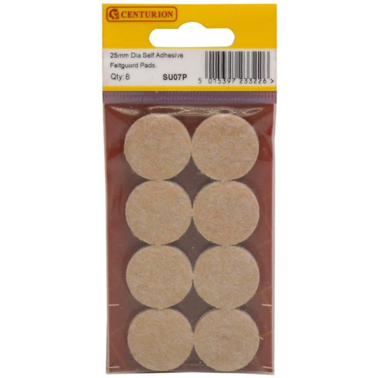 CENTURION SU07P DIAMETER SELF ADHESIVE FELTGUARD PADS 25mm