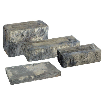 BRADSTONE OLD RIVEN COPING 530 x 150 x 50mm AUTUMN SILVER 23128