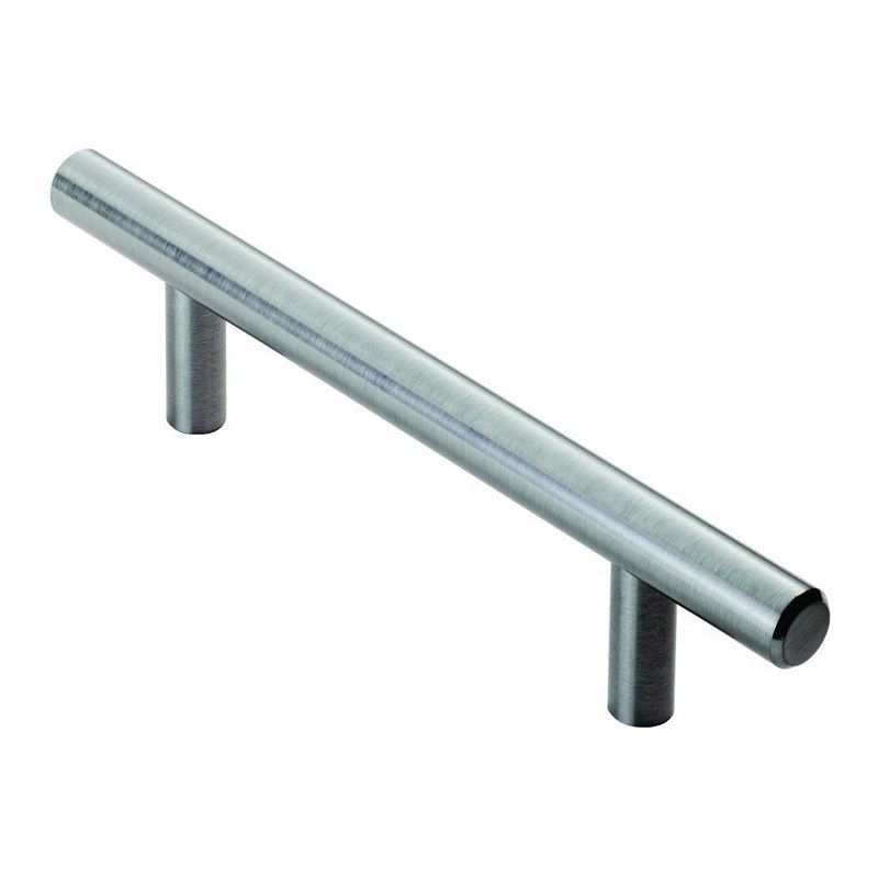 STEEL T BAR CABINET PULL HANDLE 160mm SATIN NICKEL FTD445CSN