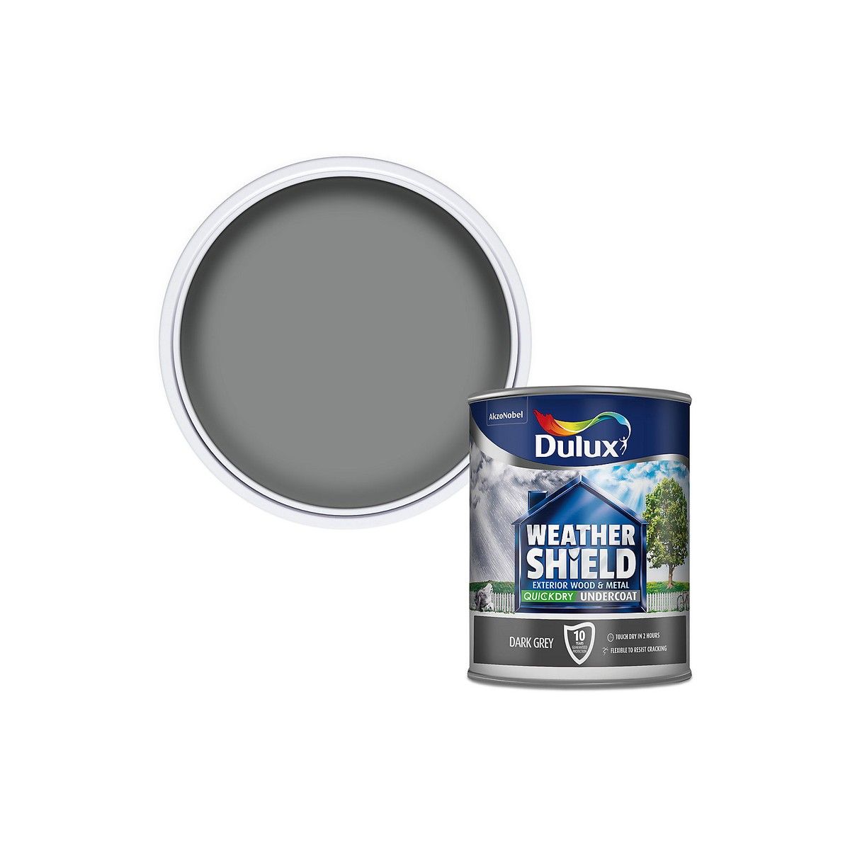DULUX RETAIL WEATHERSHIELD UNDERCOAT 750ml DARK GREY 5092084