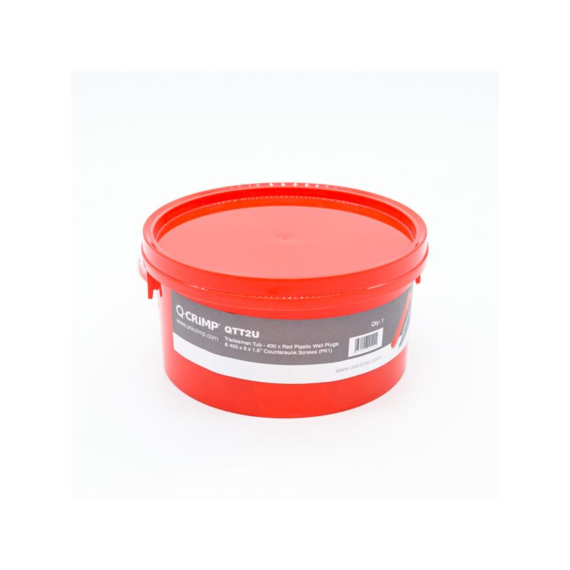 UNICRIMP PLUGS & SCREWS 1 x 1.5 RED (TUB OF 400) QTT2U