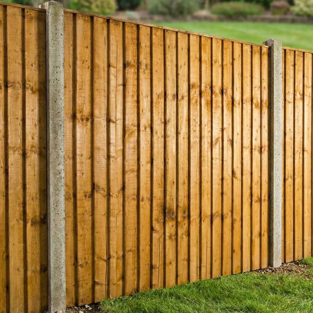 6' x 3' Feather Edge Pressure Treated Wooden Fence Panel