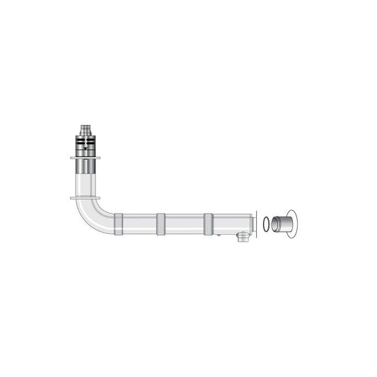 GRANT WHITE SYSTEM HIGH LEVEL ADJUSTABLE FLUE KIT 1.2m 12/26kw HLK015090