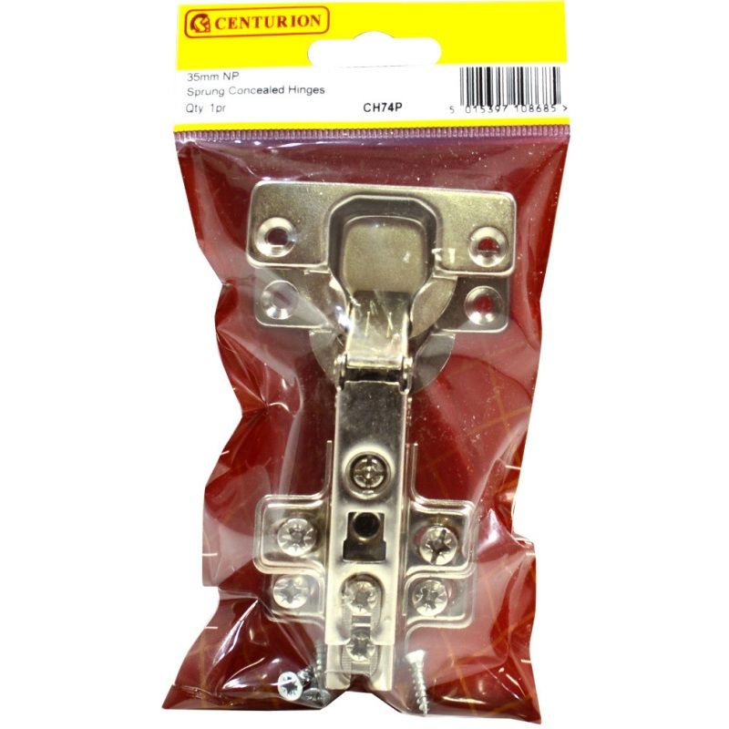 CENTURION CH74P NICKEL PLATED SPRUNG CONCEALED HINGE 35mm x 90deg
