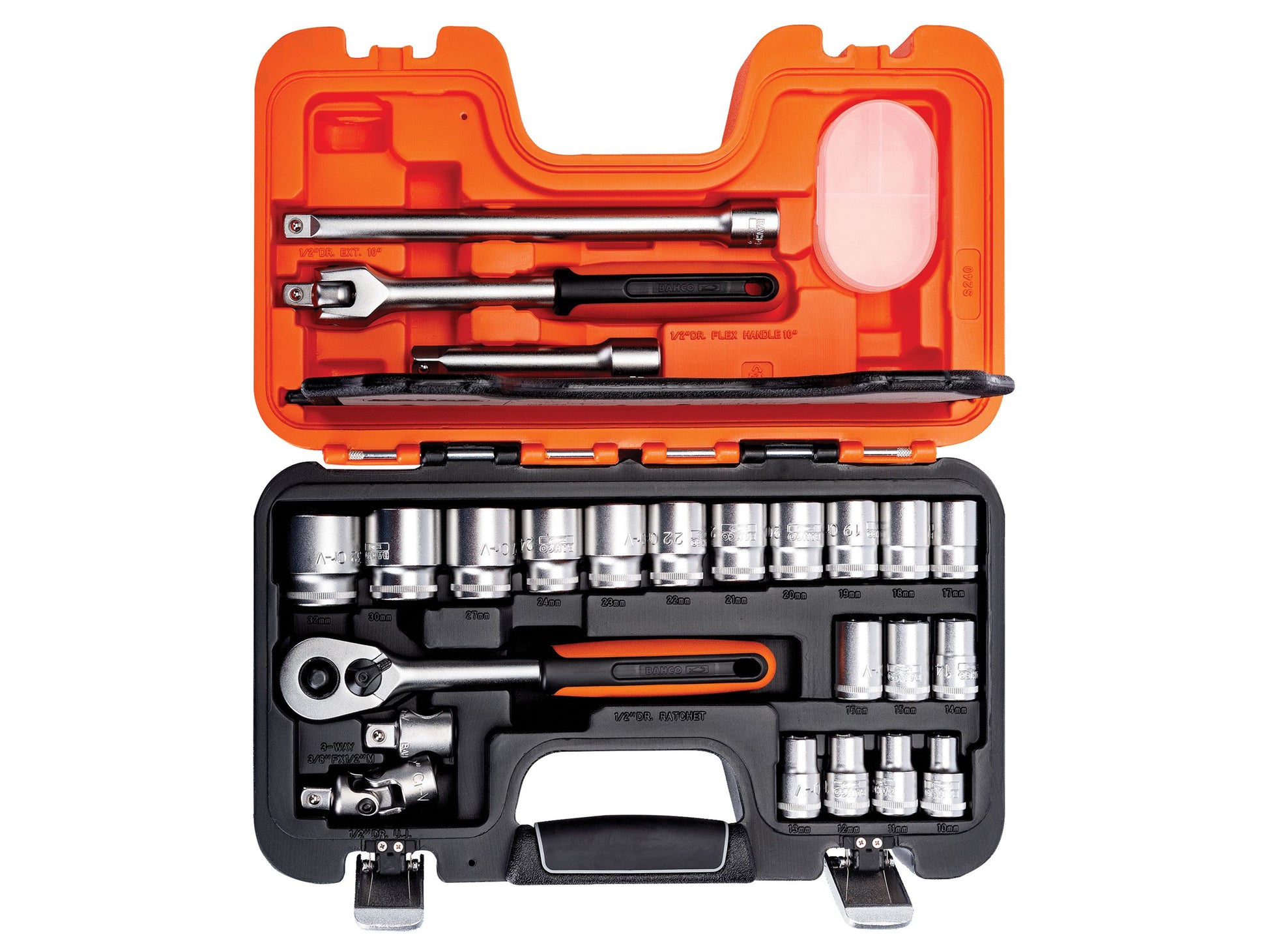 BAHCO BAHS240 24 PIECE 1/2in METRIC DRIVE SOCKET SET (4 PIECE)