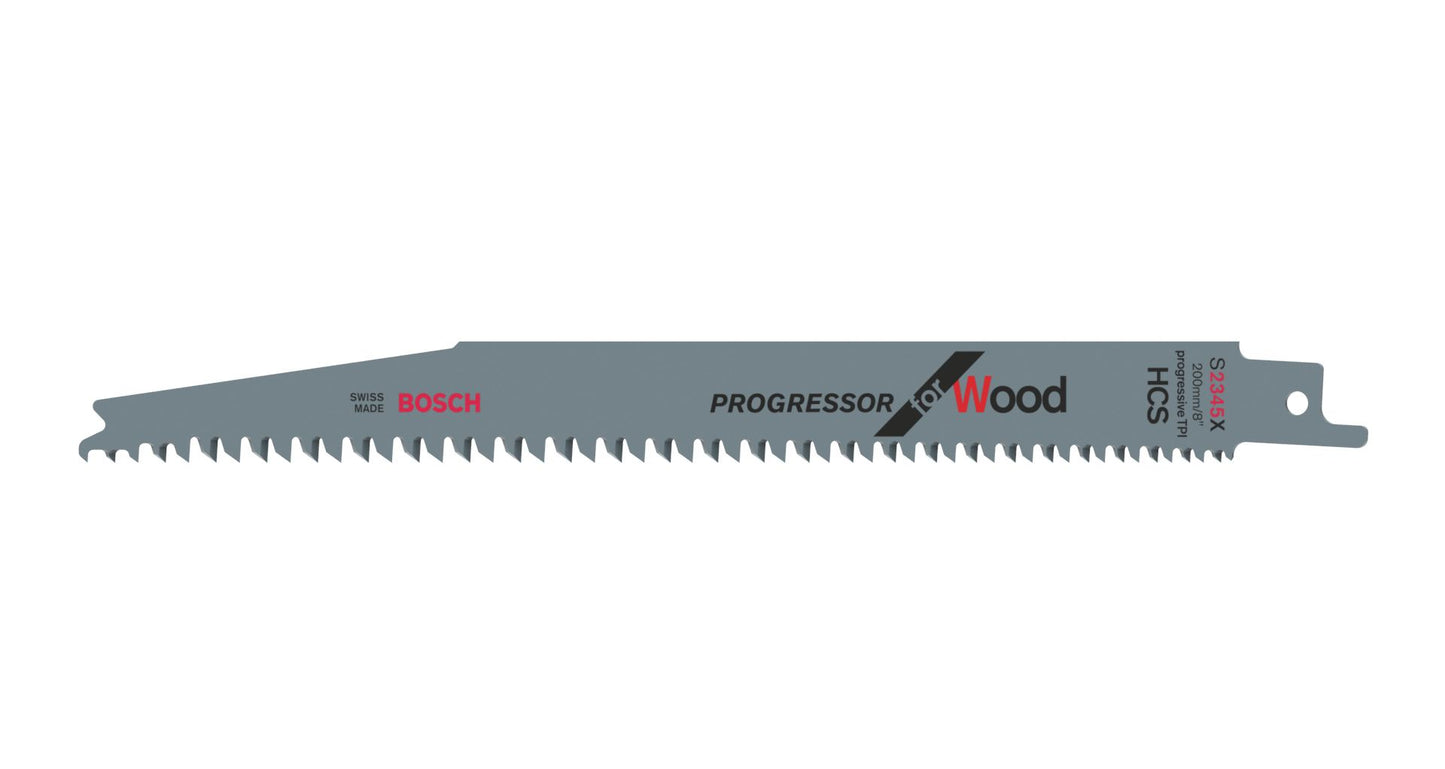 BOSCH 2608654404 PACK OF 5 S2345X PROGRESSOR WOOD SABRESAW BLADES 6-60mm