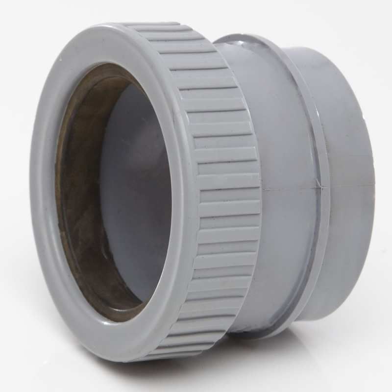 POLYPIPE SOIL STRAIGHT BOSS ADAPTOR 50mm SN65 SN65G GREY