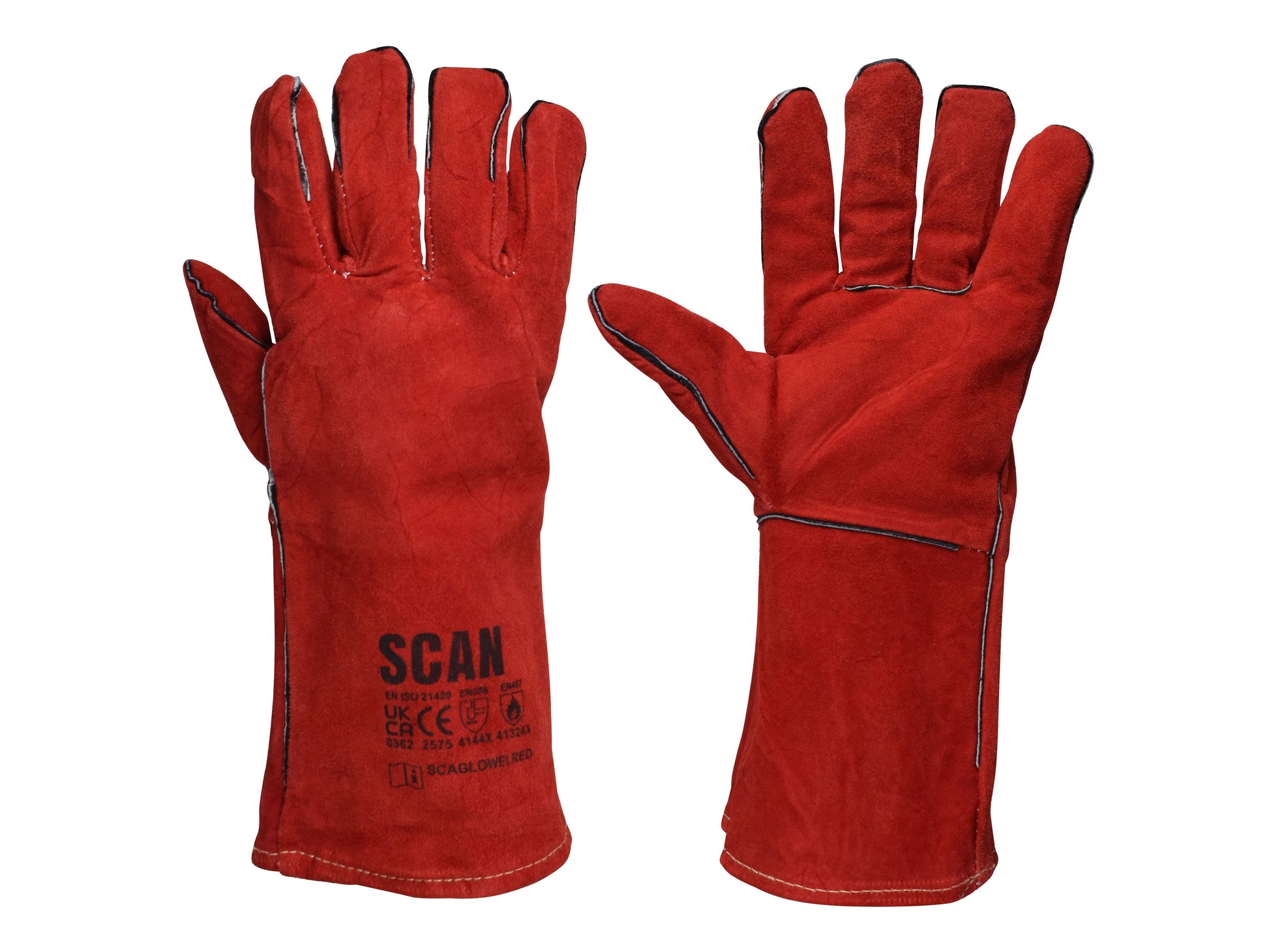 SCAN SCAGLOWELRED WELDERS GAUNTLET RED