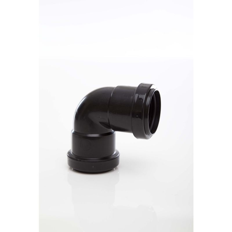 POLYPIPE PUSHFIT WASTE KNUCKLE 40mm x 90deg BROWN WP16BR