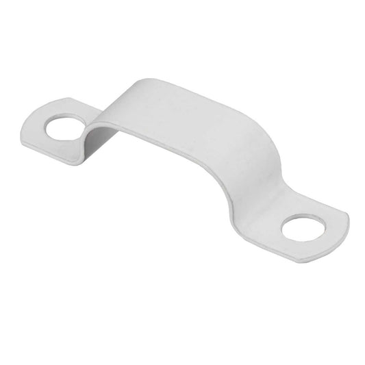 Zeroburn 6.8mm - 7.2mm Double Cable Fixing Saddle Clip White (Pack of 50)