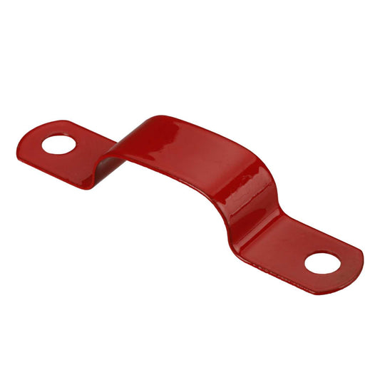 Zeroburn 10.6mm - 11.1mm Double Cable Fixing Saddle Clip Red (Pack of 50)