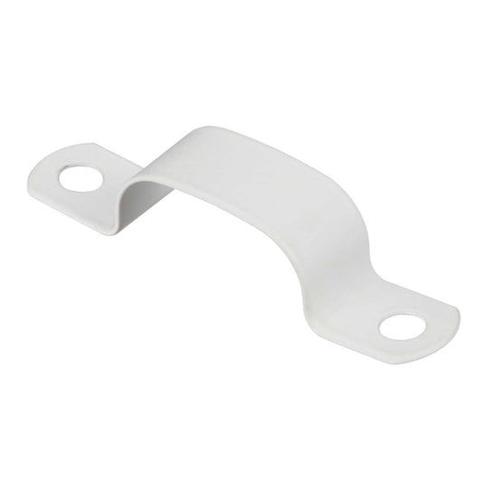 Zeroburn 10.6mm - 11.1mm Double Cable Fixing Saddle Clip White (Pack of 50)