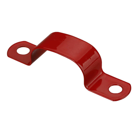 Zeroburn 11.6mm - 12.1mm Double Cable Fixing Saddle Clip Red (Pack of 50)