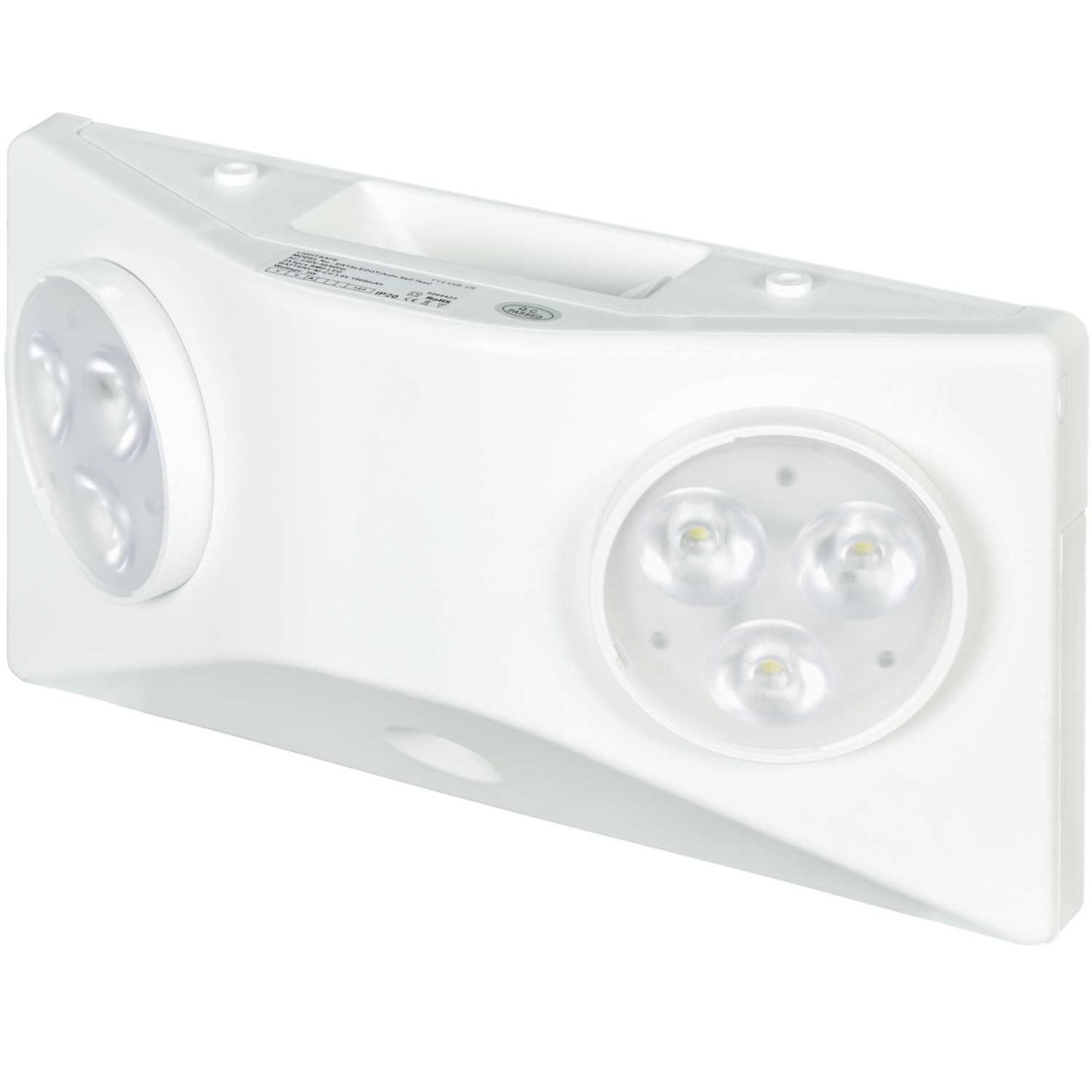Lightsafe 3W LED Low Glare Non Maintained Emergency Twinspot with Self Test