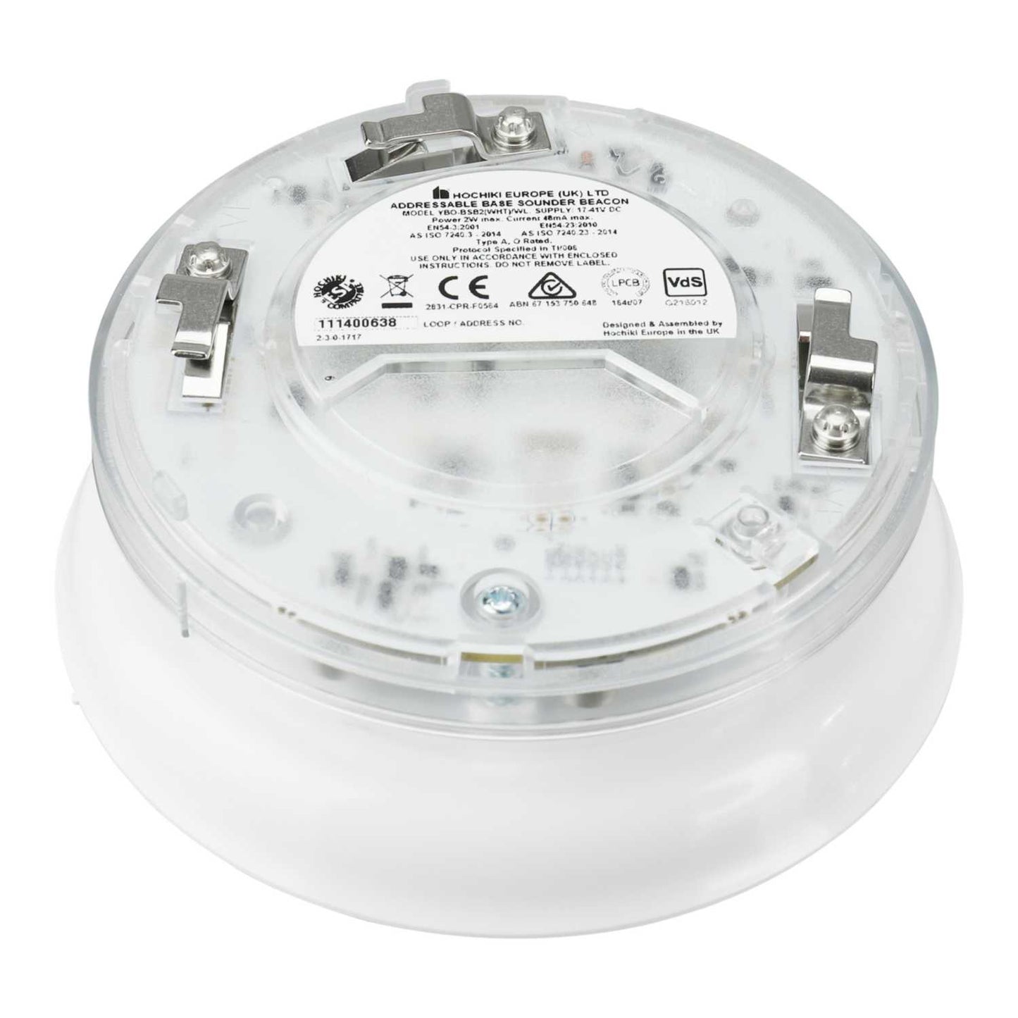 Hochiki ESP YBO-BSB2(WHT)/WL Addressable Base Sounder White Flash Beacon White