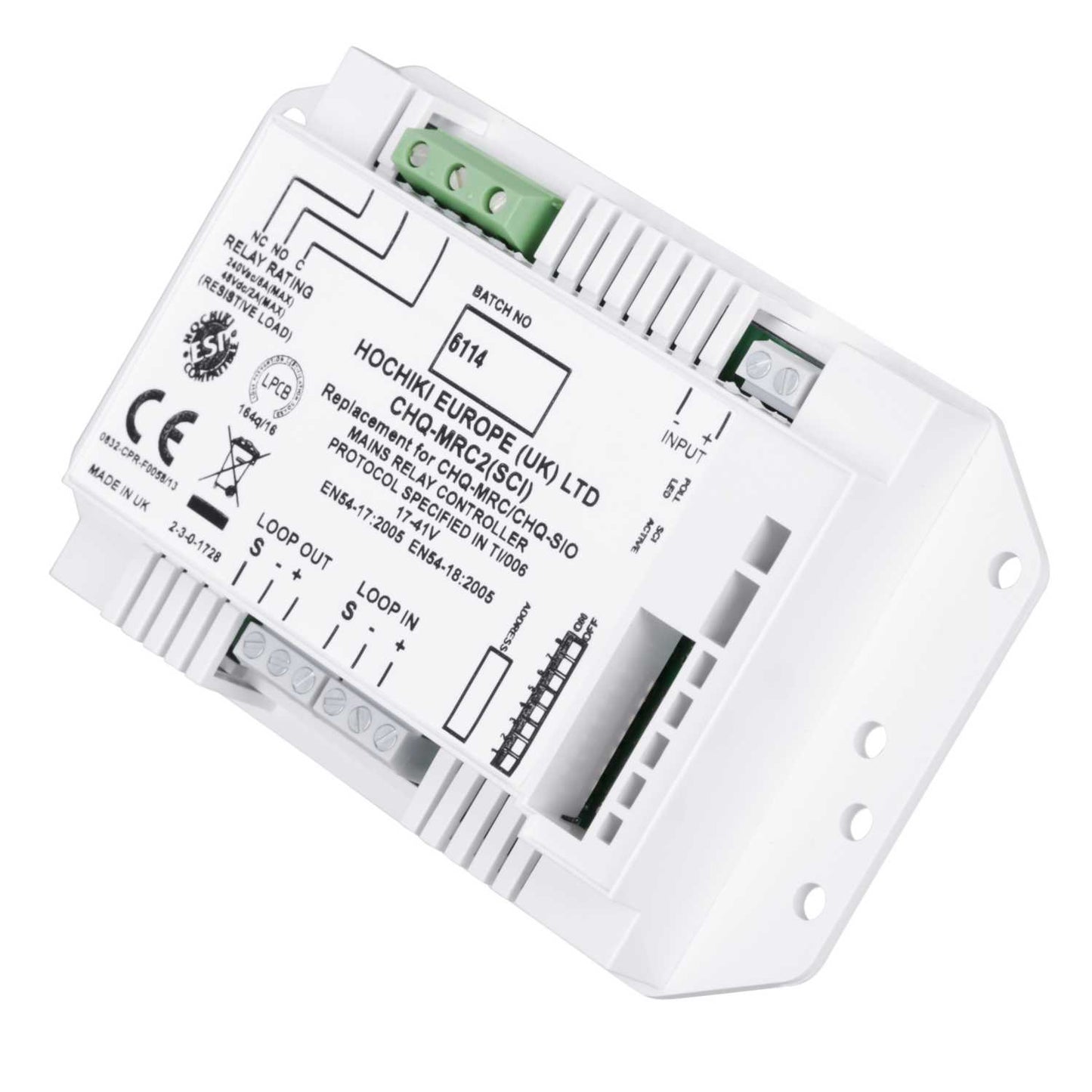 Hochiki CHQ-MRC-SCI Mains Relay Controller with Isolator