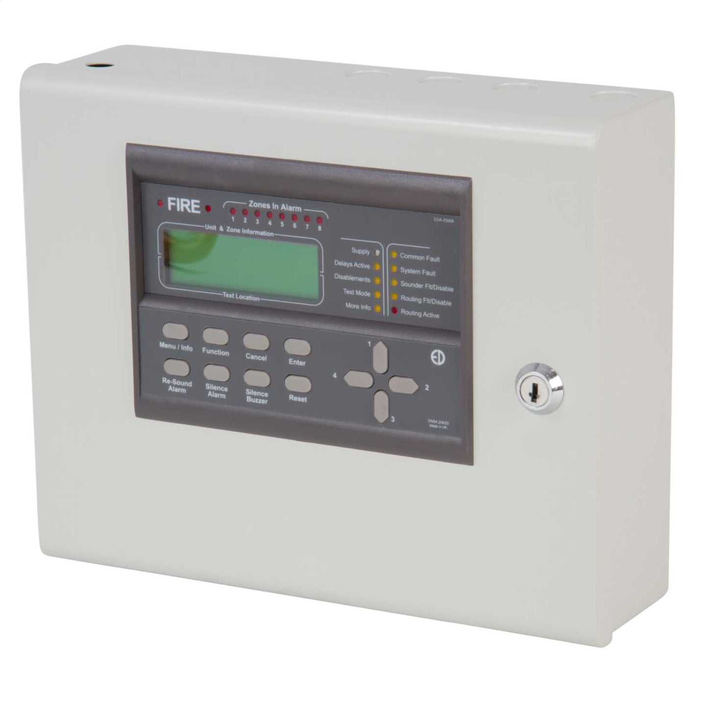 Electro Detectors EDA-Z5008 Zerio Plus 8 Zone Radio Fire Alarm Panel