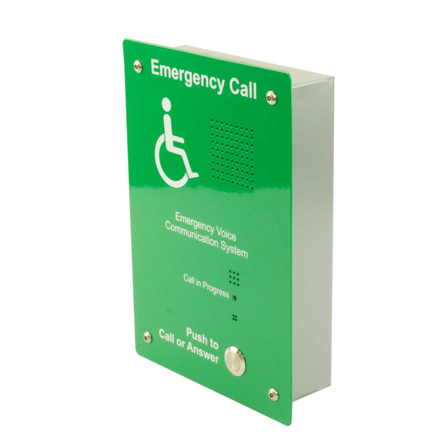 Firesafe Type B Handsfree Refuge Outstations Flush Mount Green