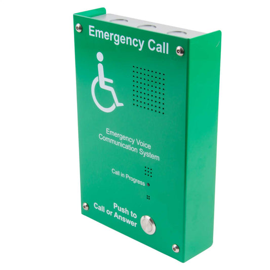 Firesafe Type B Handsfree Refuge Outstations Surface Mount Green