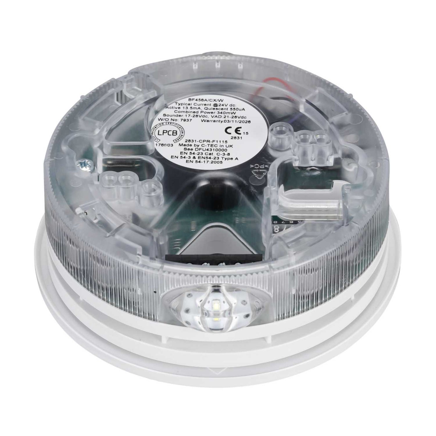 C-Tec Addressable 96dB VAD Base Sounder for XP95