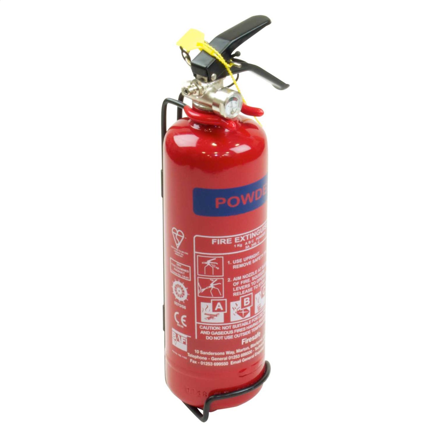 Firesafe 1kg ABC Dry Powder Fire Extinguisher Rating 5A / 34B